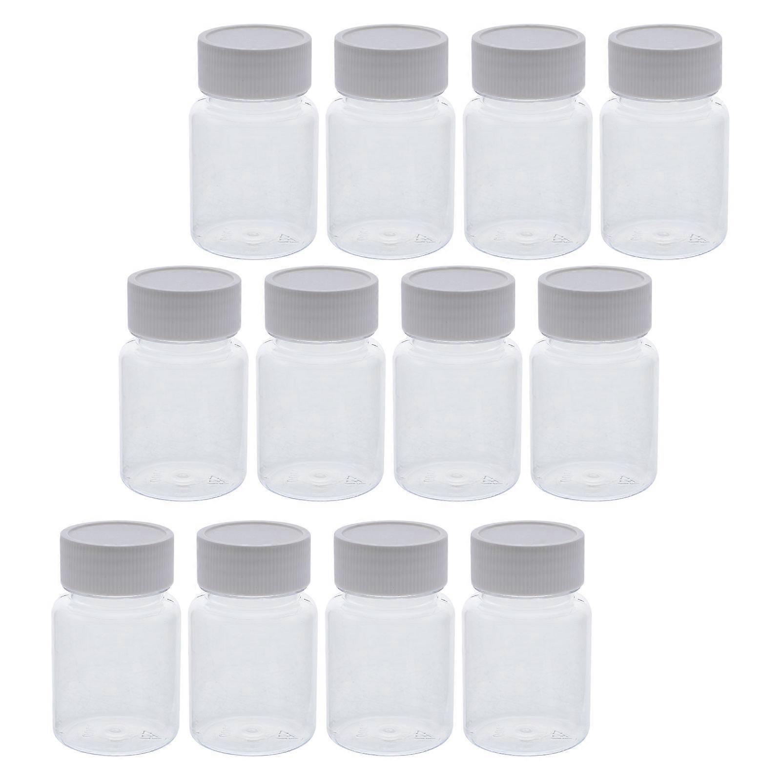 Transparent Plastic Juice Bottles for Storing with Lids Lightweight Portable for Indoor and Outdoor Use 12pcs