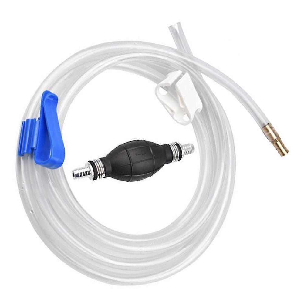 Manual Suction Hose Set Water Suction Siphon Pump for Car PVC Rubber Transparent 1 Set