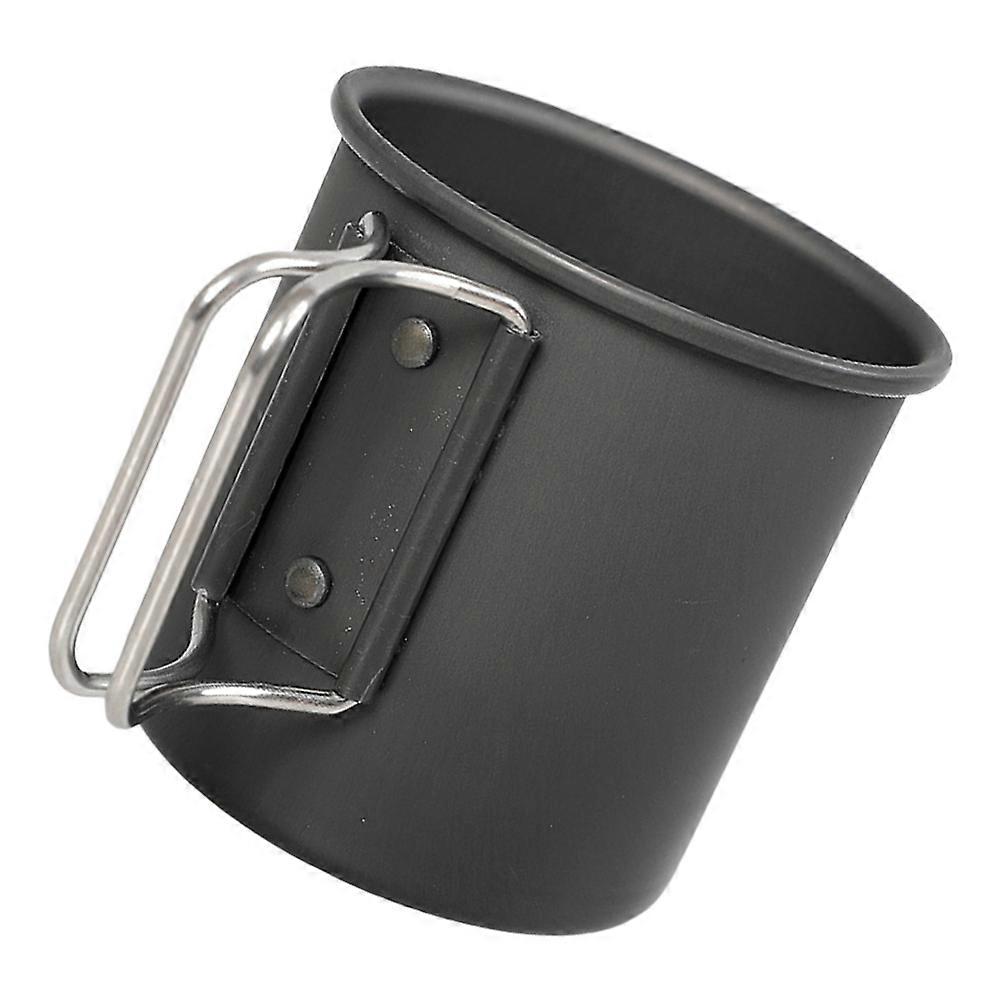 Practical Black Water Mug Aluminum Alloy For Hiking Adults Foldable 1Pcs