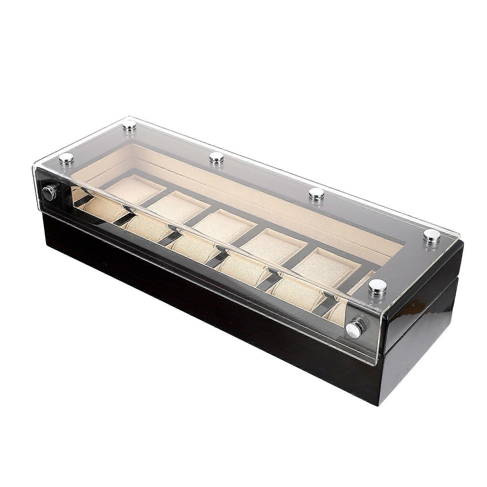 Practical Watch Display Case Made Of Wood For Gift Giving To Both Men And Women 15.33x5.50x3.93inch 1Set With Durable
