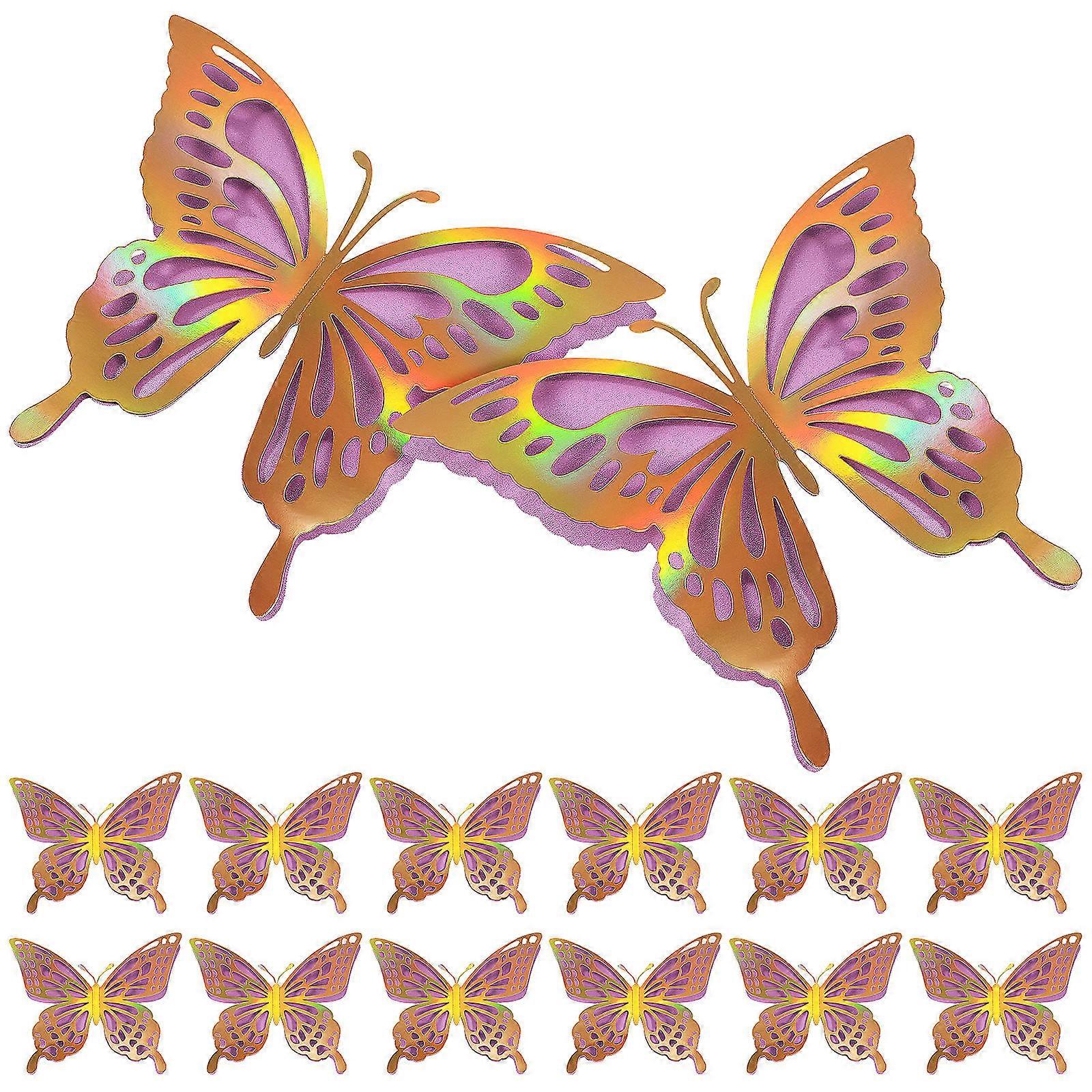 Paper Butterfly Wall Decals   Creative Home Decor, Easy Install, Durable & Flexible for Crafting and Wall Art Display