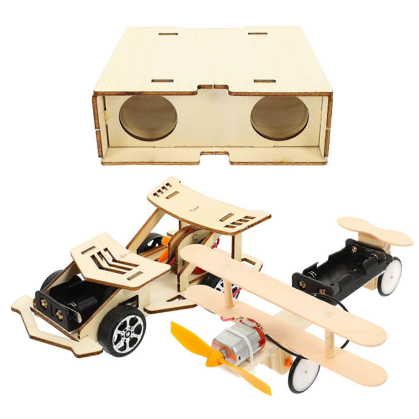 Diy Science Electric Glider Plane Model Kit for Kids in Assorted Color and Synthetic Material