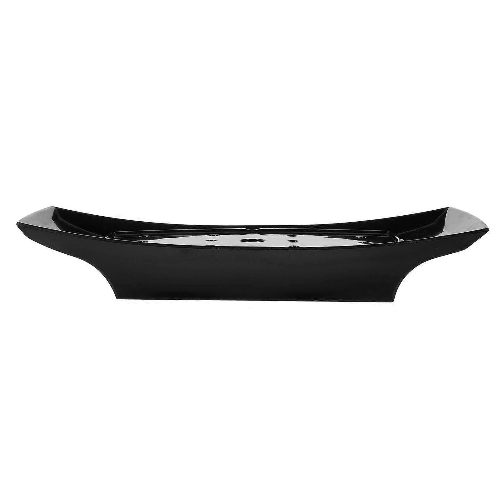 Black Sashimi Plate for Kitchen Use with Large Capacity and AntiSlip .2 x 6.3 inches