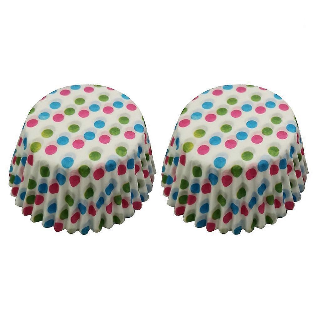 Oil-Proof Wrappers 100Pack Round Dots Moisture Retention For Event Planners Holiday Party Baby Shower 6X6X3cm
