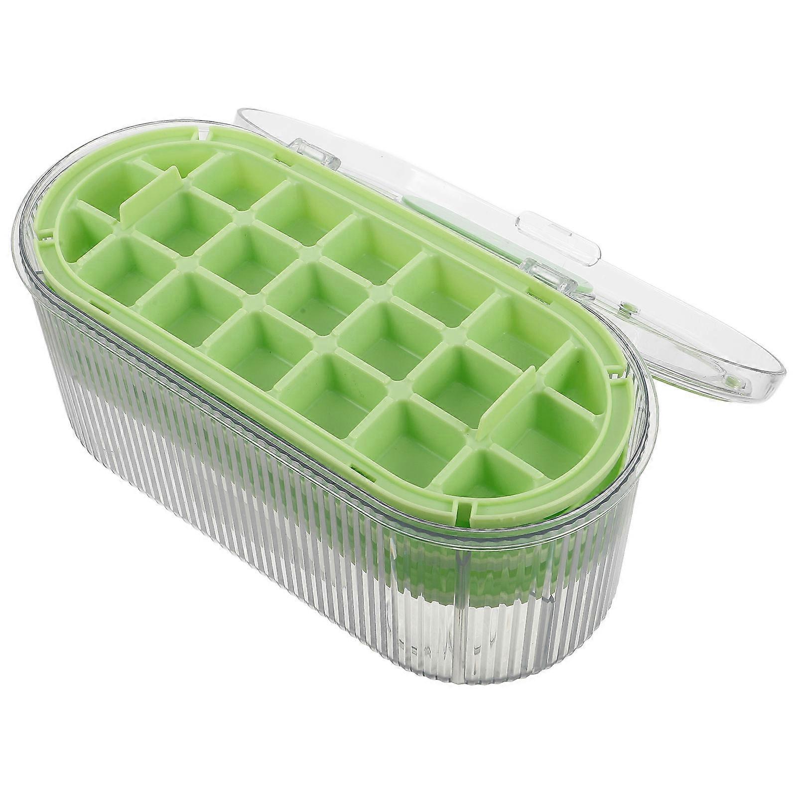 Multi Color Ice Cube Tray with Lid for Kitchen Release Easy to Clean Plastic