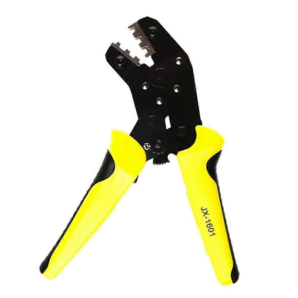 1601 Multifunctional Ratchet Wire Crimping Tool, Yellow, for Spring Wire and Electrical Connections, Durable Design
