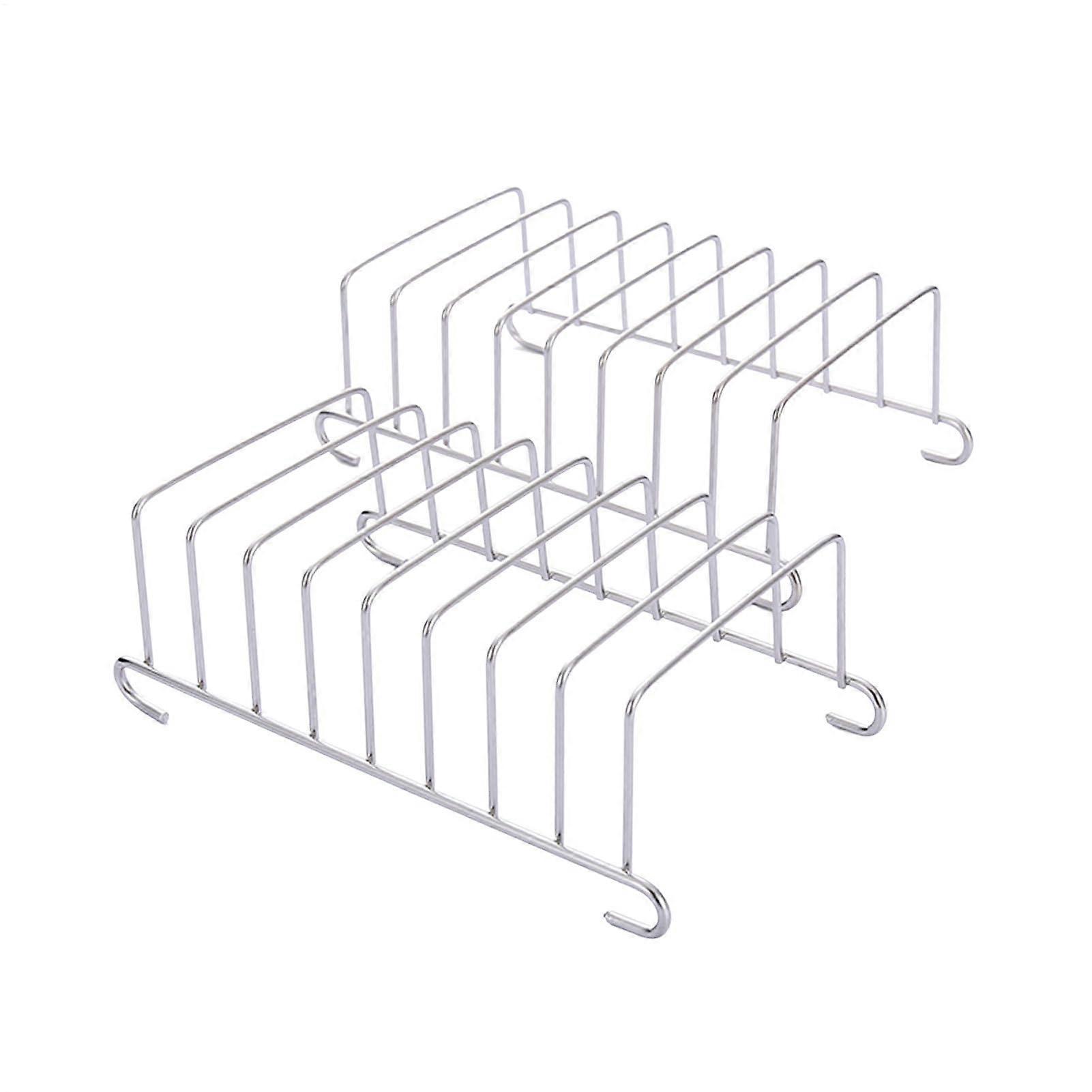 Toast Rack Stainless Steel, 8-Slice Rectangular Grid Holder For Air Fryer, Set Of 2