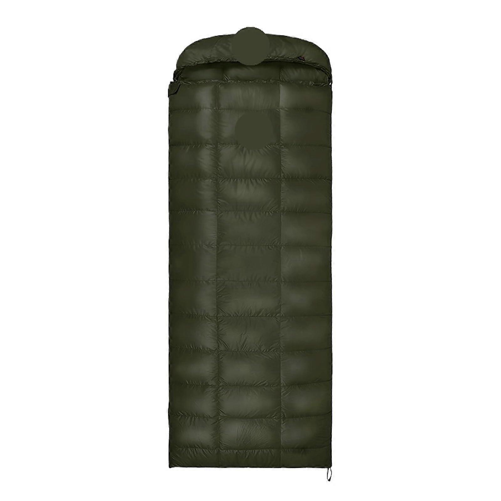 Sleeping Bag EnvelopeDown, UltraLight Goose Down, Waterproof, Winter (Deep Green)