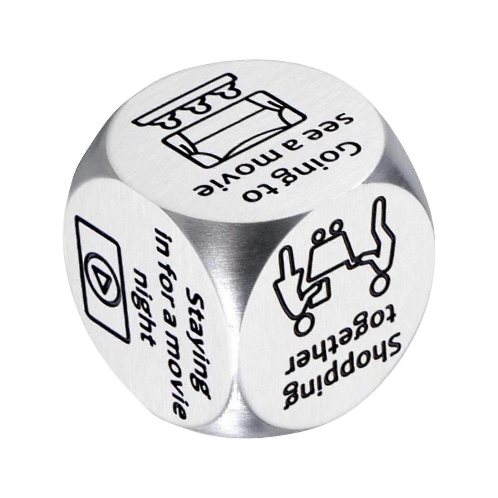 Date Dice, Stainless Steel Date Dice for Adults, Couple Dice for Valentine's Day JC261