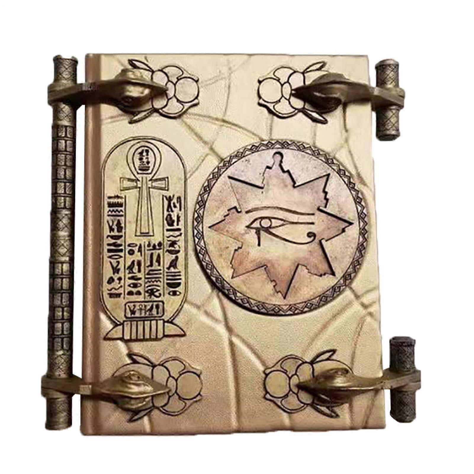 Mother Proper Book of the Dead – Handcrafted Adorno Magic Book Unique Decorations, Collector's Memorabilia from Ancient Egypt B: Gold