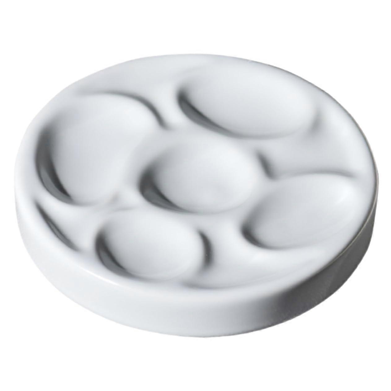 Ceramic Artist Practical Mixing Palette For Watercolor And Pigments For Hobby Artists Students And Easy To Clean And Store