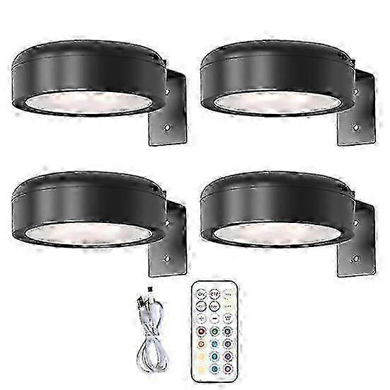 Wall-mounted Wireless Picture Light with Remote Control Dimmable Battery Operated Adjustable 13-Color RGB Painting Light