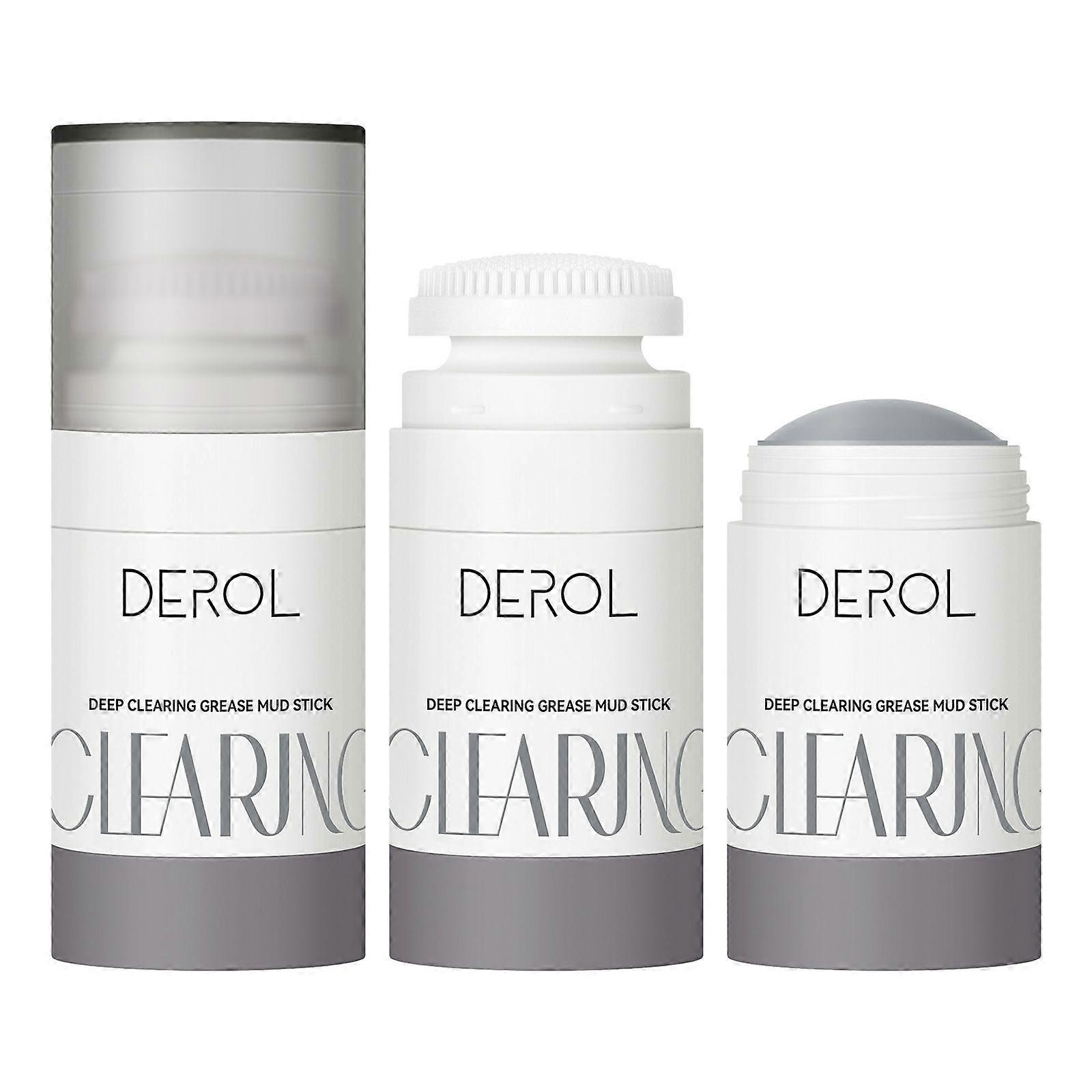 Deep Cleansing Mud Mask Stick, 45g Μεγάλης Χωρητικότητας με Κεφαλή Βούρτσας Σιλικόνης, Αφαιρεί τη Λιπαρότητα, Καθαρίζει τους Πόρους, Αναζωογονεί το Δέρμα, Αφαίρεση Μαύρων Στιγμάτων, Ελαχιστοποίηση Πόρων