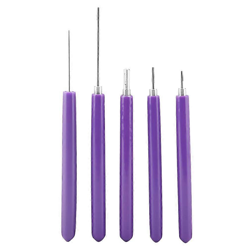Quilling Tools Kit, 5Piece Slotted Paper Curling Pencils, Robust DIY Craft Set for Card Making and Art Projects