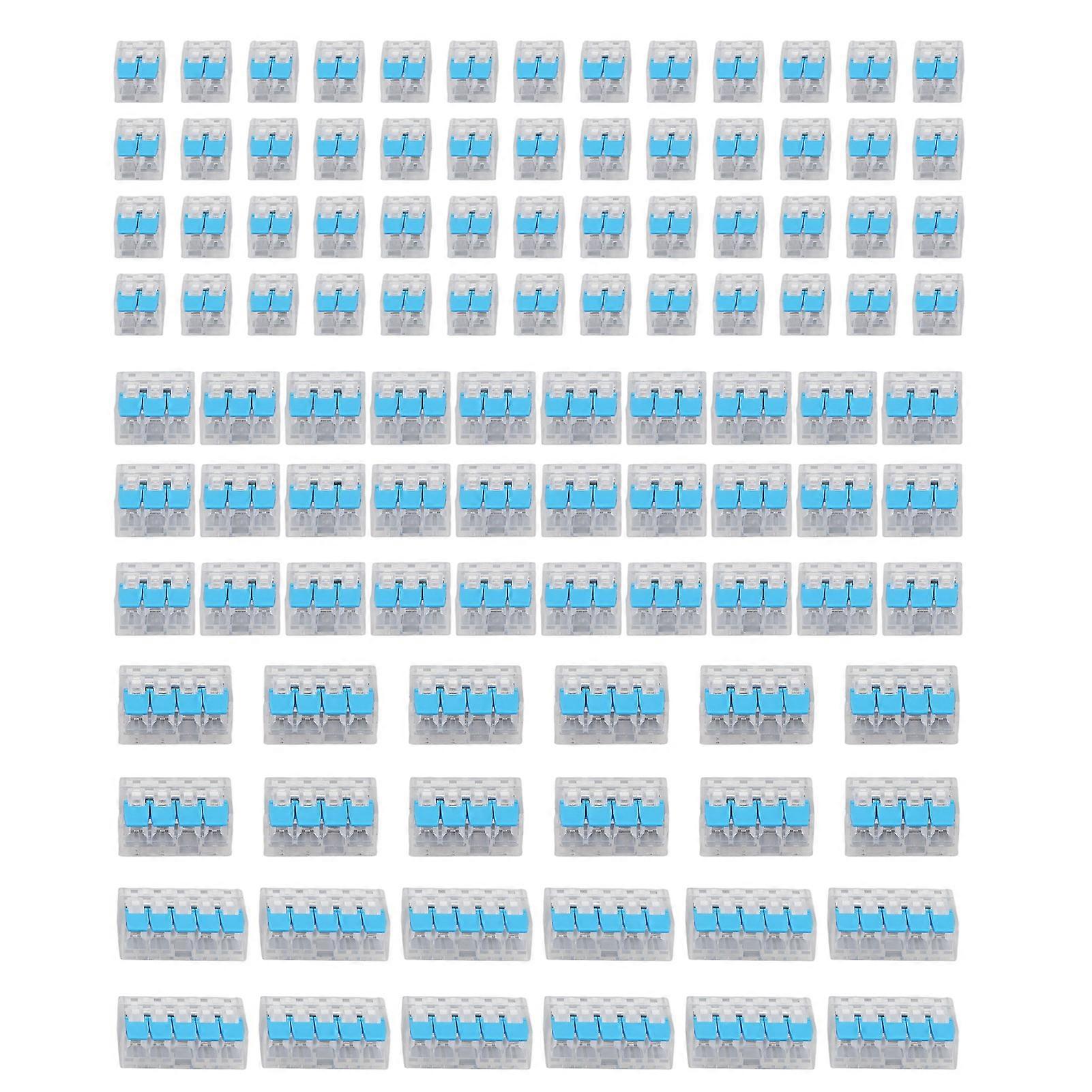 106pcs Blue Lever Wire Nuts Connectors - Compact, Reusable, Ideal for Ceiling Lights