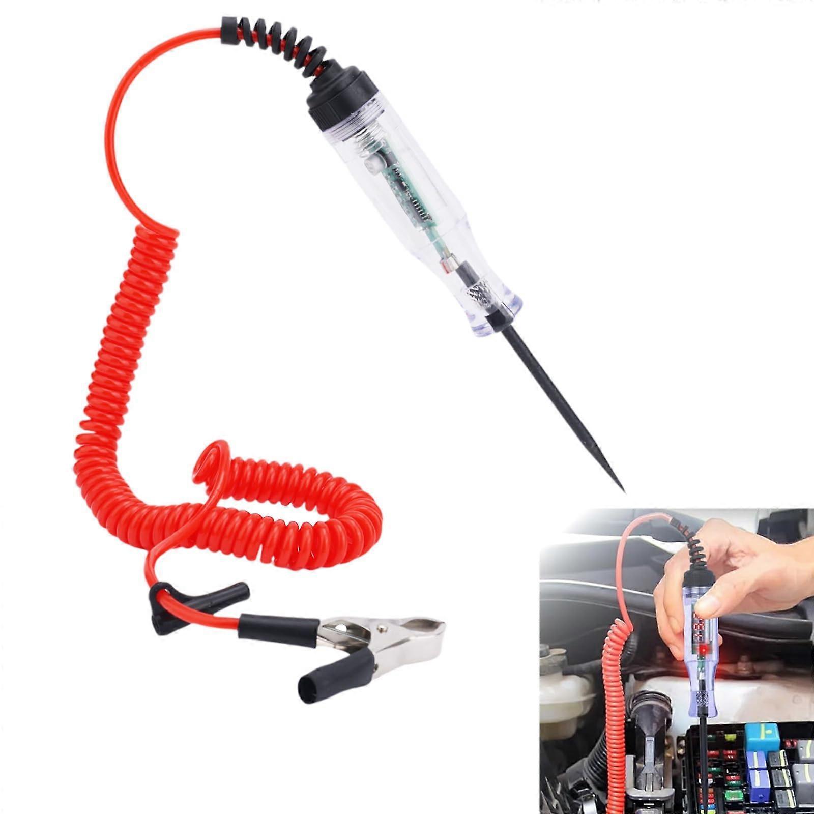 Automotive Test Light With 3-80V LED Display Relay Tester Voltmeter Extra Power Probe