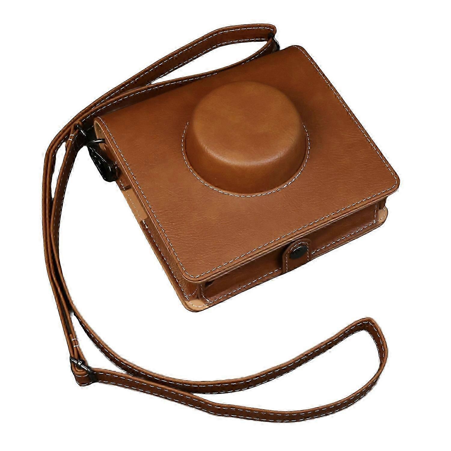 For Fujifilm Instax Wide Evo Camera Protective PU Leather Case With Adjustable Shoulder Strap And Lens Cover