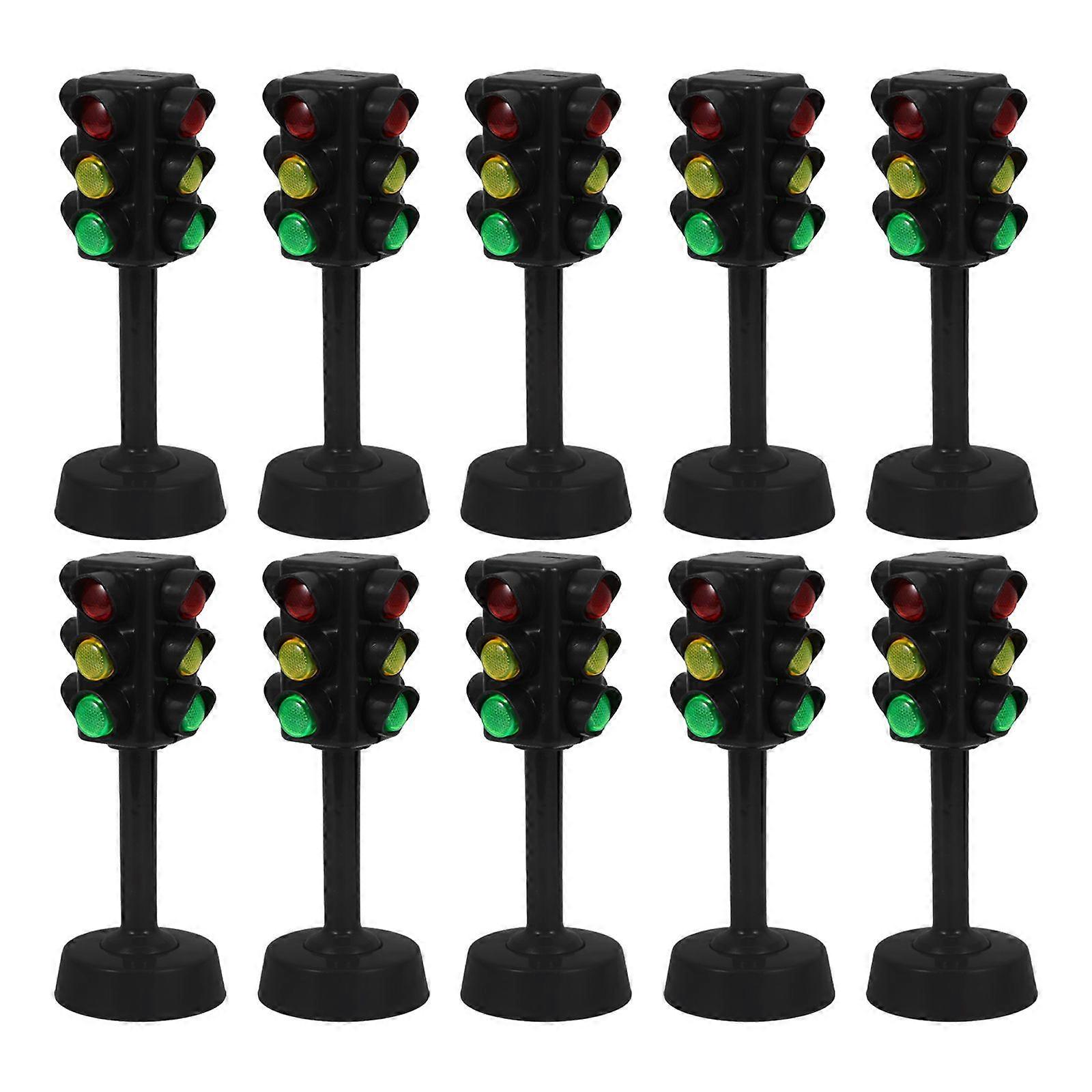 10Pcs Traffic Lamp Models Mini Signal Lights Interesting Signal Lamp Decors