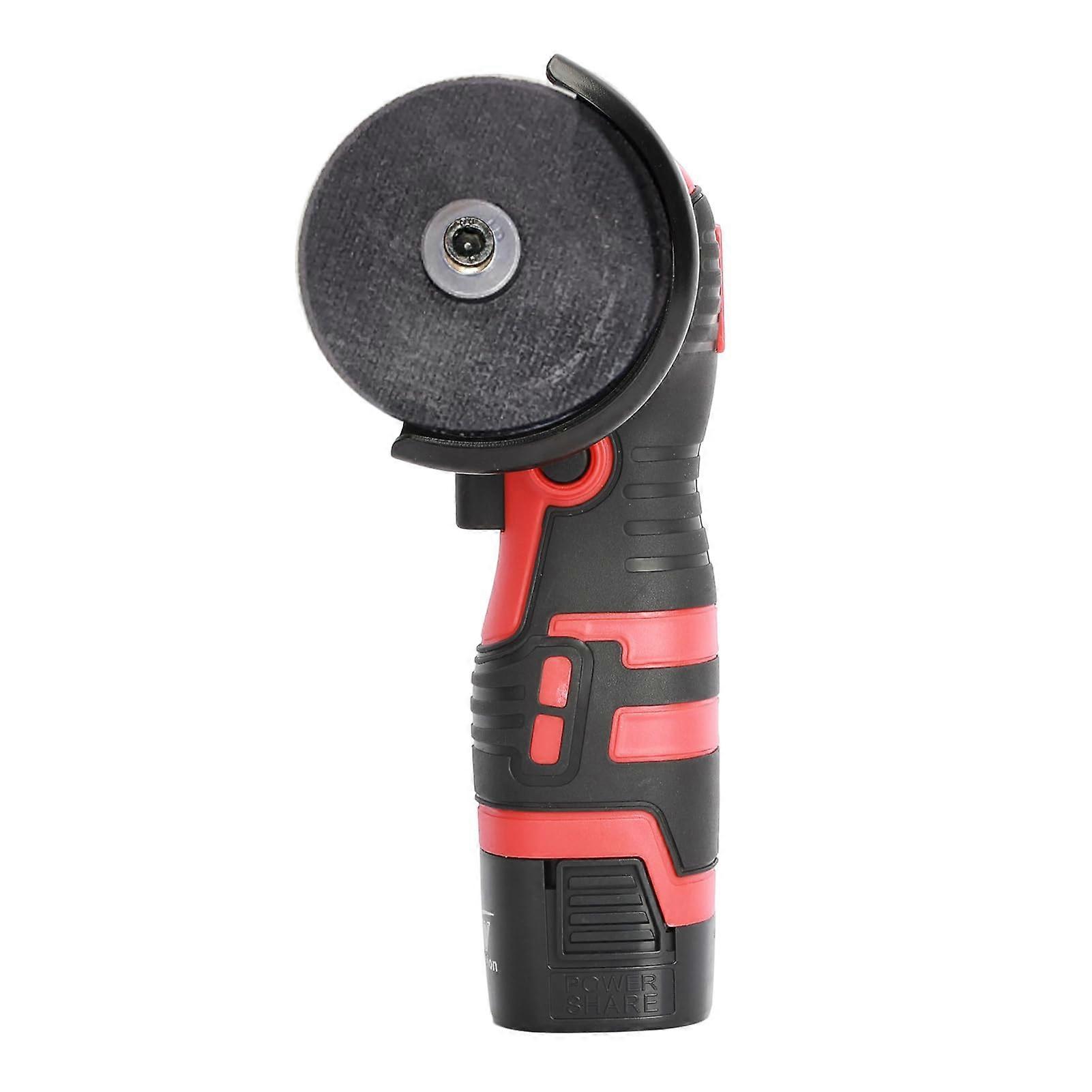 Angle Grinder Tool, Cordless Mini Brushless Grinder for Wall Panel Slotting, Floor and Tile Cutting, 4.5 Inch Electric Polisher (Red)