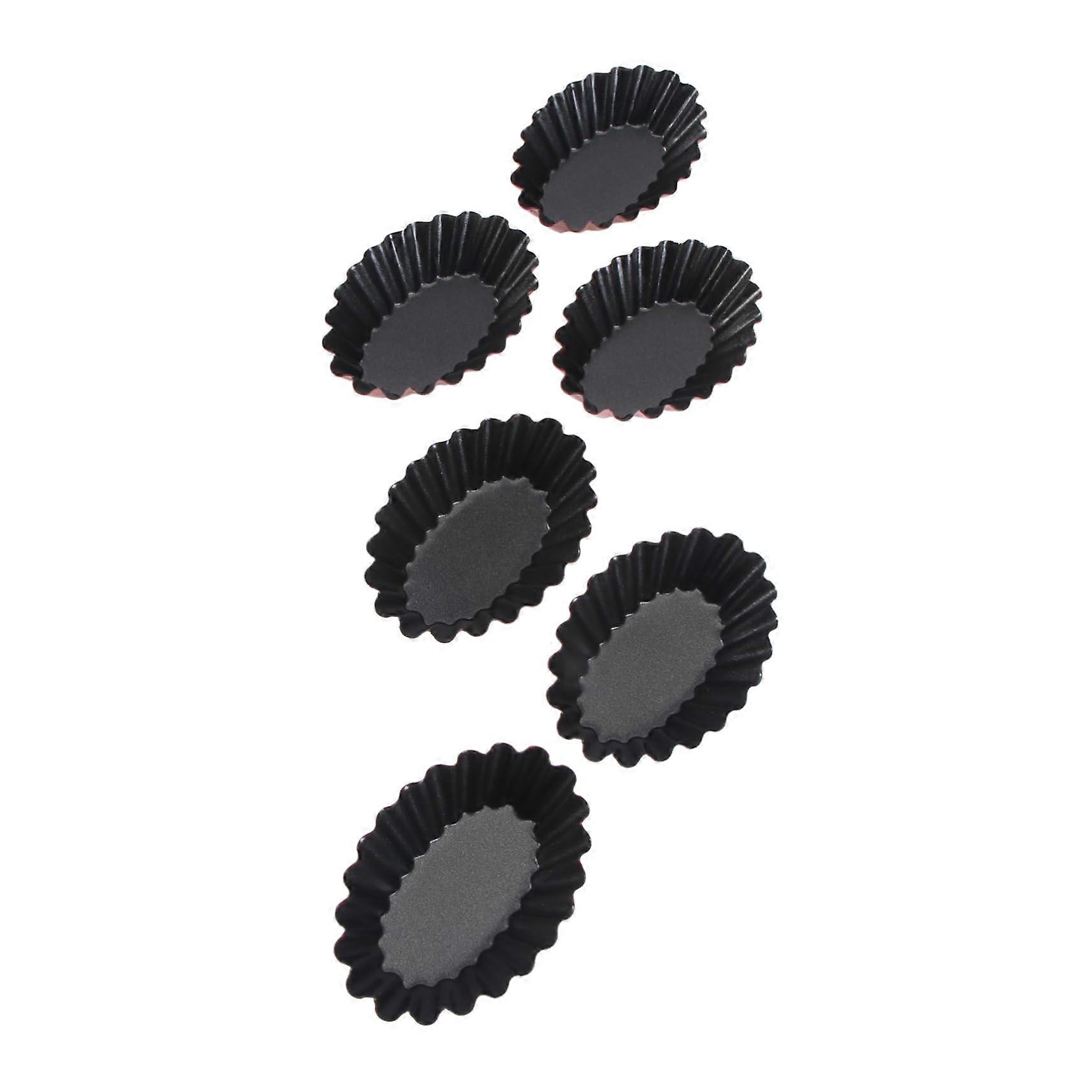 6Piece NonStick Egg Tart Moulds Small Reusable Baking Cups for Pudding and Cupcakes Sturdy FoodGrade Silicone for Home Baking