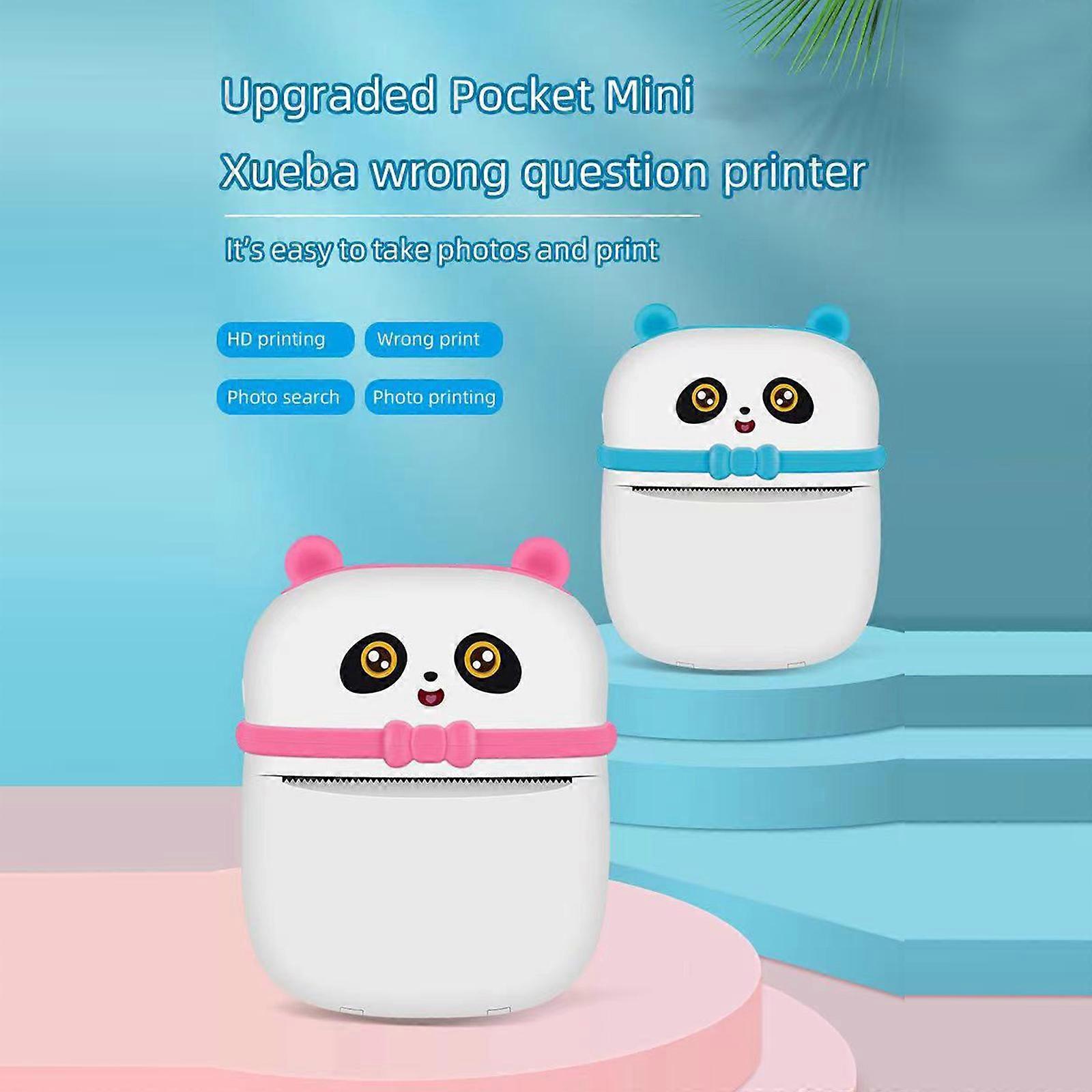 Portable Thermal Printer Panda-shaped Mini Pocket Wireless BT Label Photo Printers Fast Printing For Photo Album DIY Home Office Use