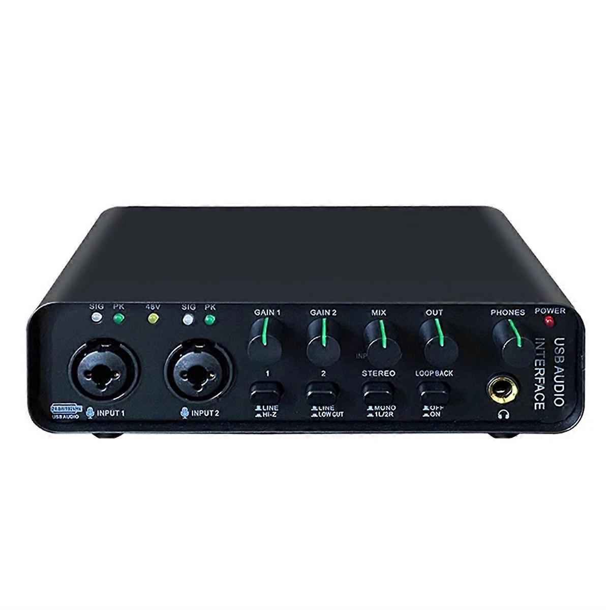 Audio Interface Professional Sound Card for Studio Singing Microphone