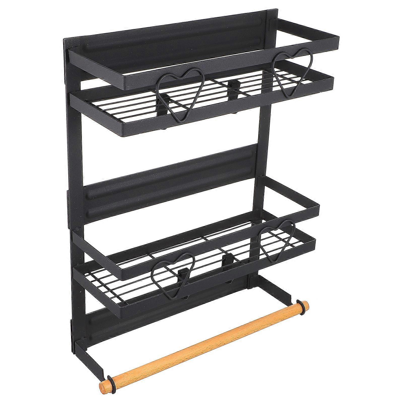 Storage Rack Refrigerator Side Rack for Storage 1Pcs Wall-Mounted Holder