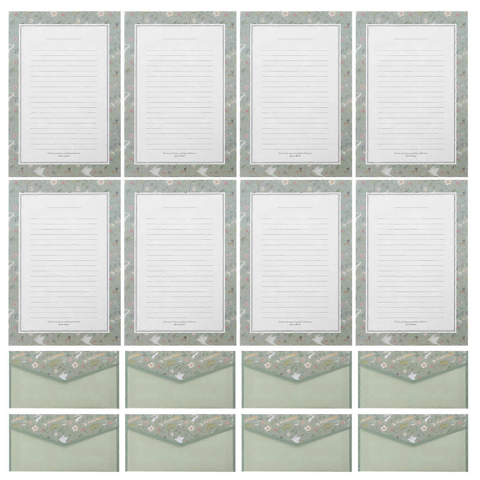 1 Set Lined Writing Paper and Envelopes Cute Floral Stationery for Girls Ideal for Letter Writing and Invitations