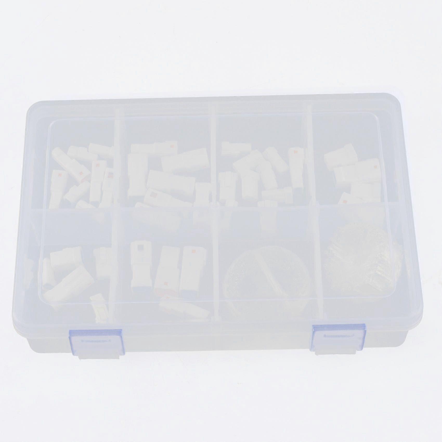 1 Box of 19 Sets Automotive Connectors JST02R-JWPF-VSLE 2/3/4/6/8 Pin Waterproof Connectors Male and Female