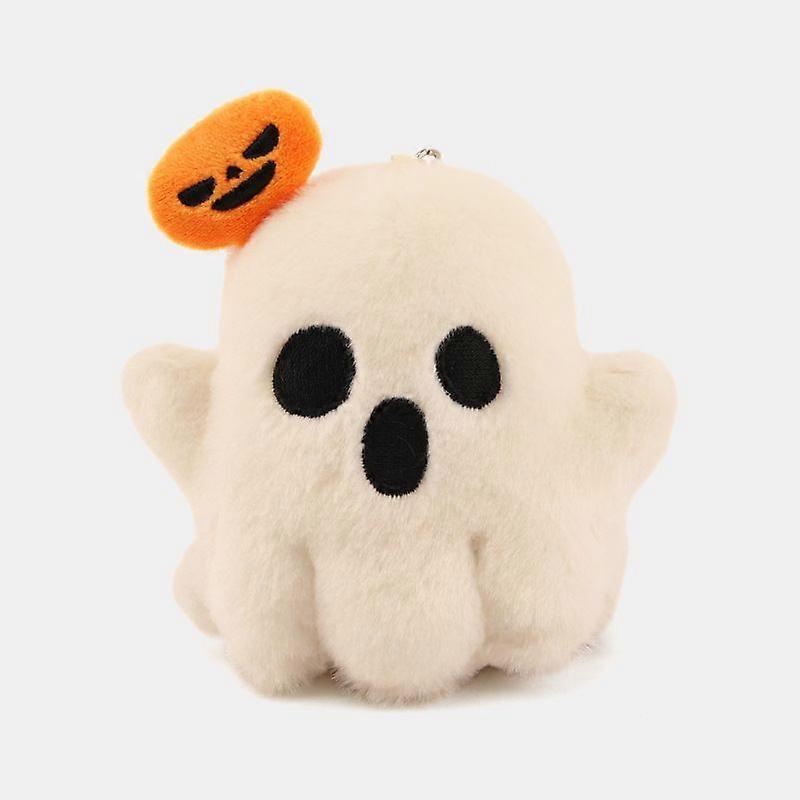 Halloween Ghost Keychain Plush Toy, Ultra Soft Short Plush Pendant, Cute Cartoon Bag Charm, Ghost/Black Cat Pumpkin Style, 15cm