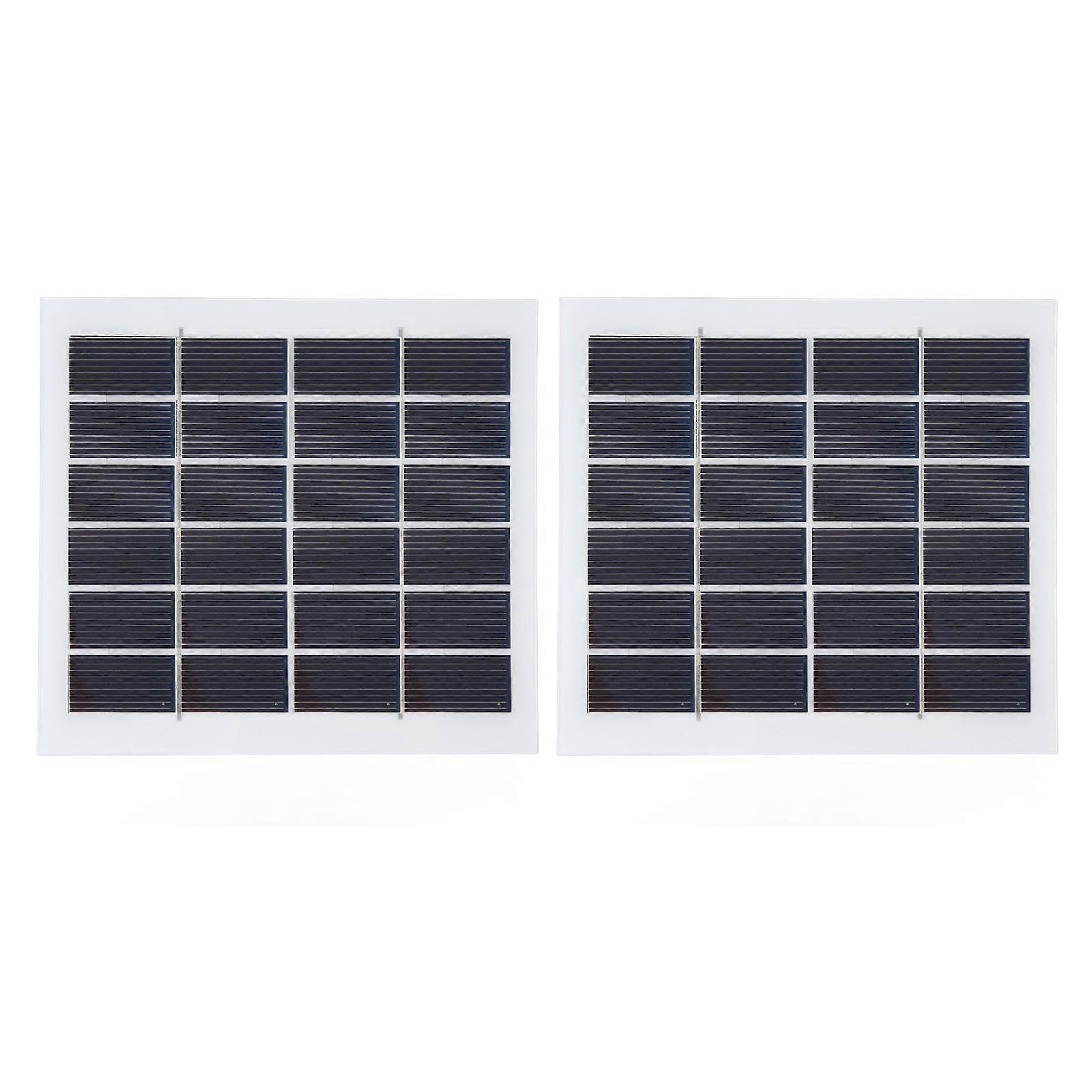 2 Pcs Portable Solar Panel 2W 6V Mini Solar Cells High Conversion Efficiency for Household Lighting System