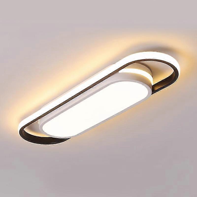 LED Ceiling Lamp, Modern Rectangular Ultra-Thin Natural White Ceili...