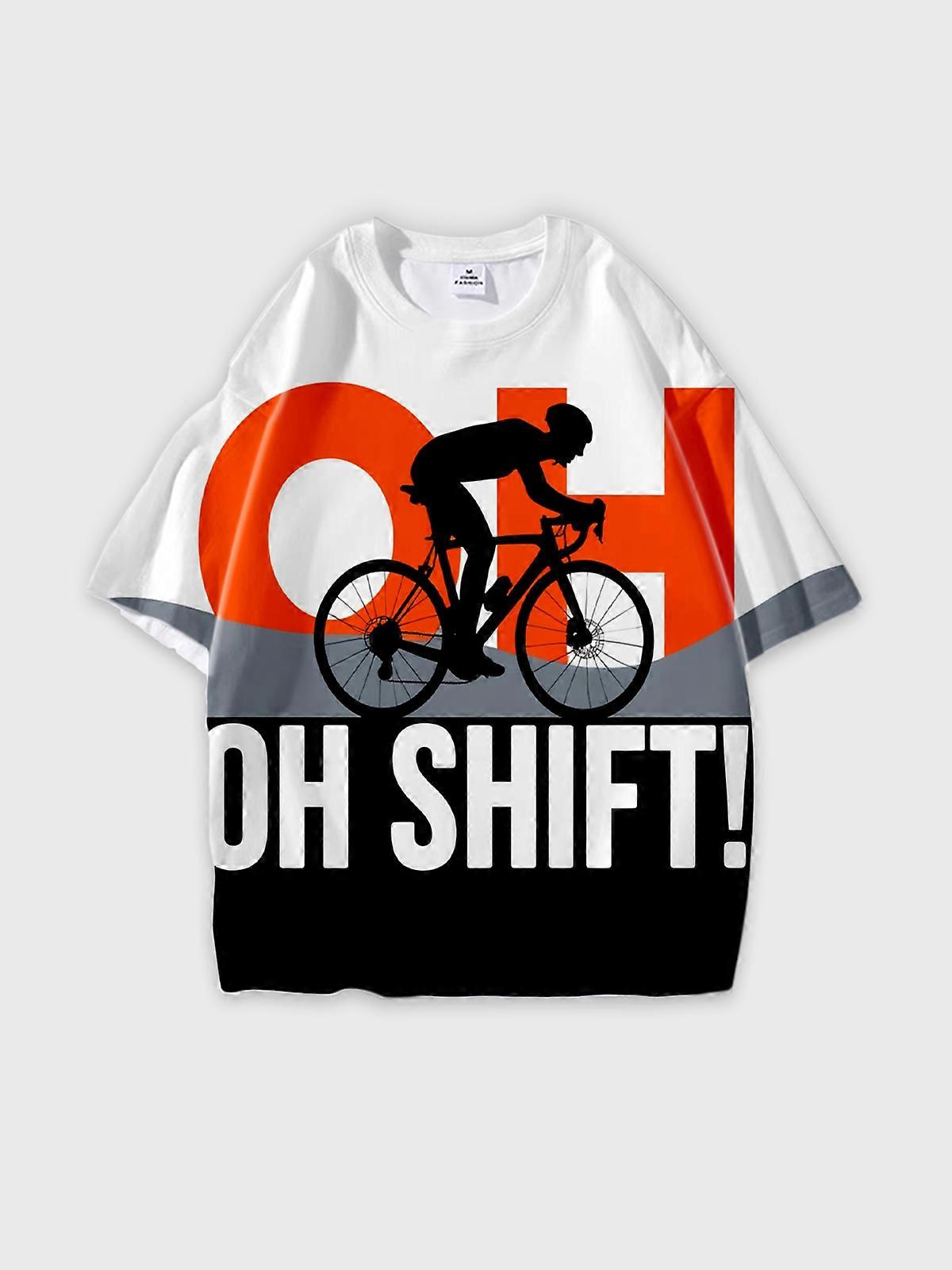 T-Shirt Short Sleeve Round Neck, Summer Casual Loose Graphic Tee, Unisex Pattern V3625
