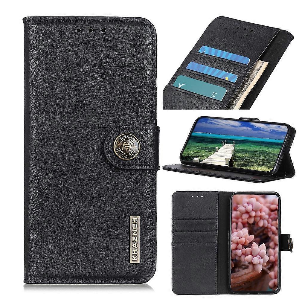 KHAZNEH Cowhide Texture Horizontal Flip Leather Phone Case