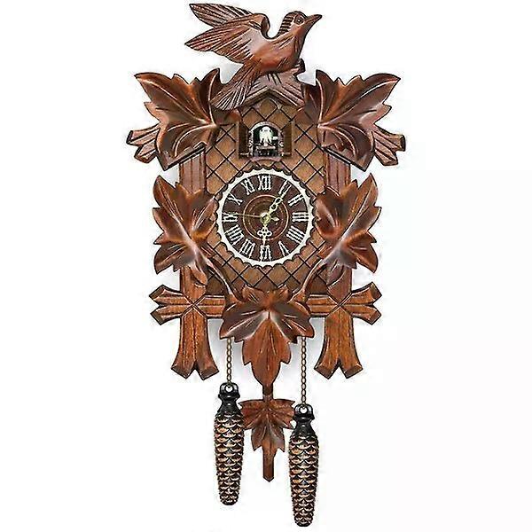 Cuckoo clock, approximately 26x6x14cm, with hand-carved Black Forest style