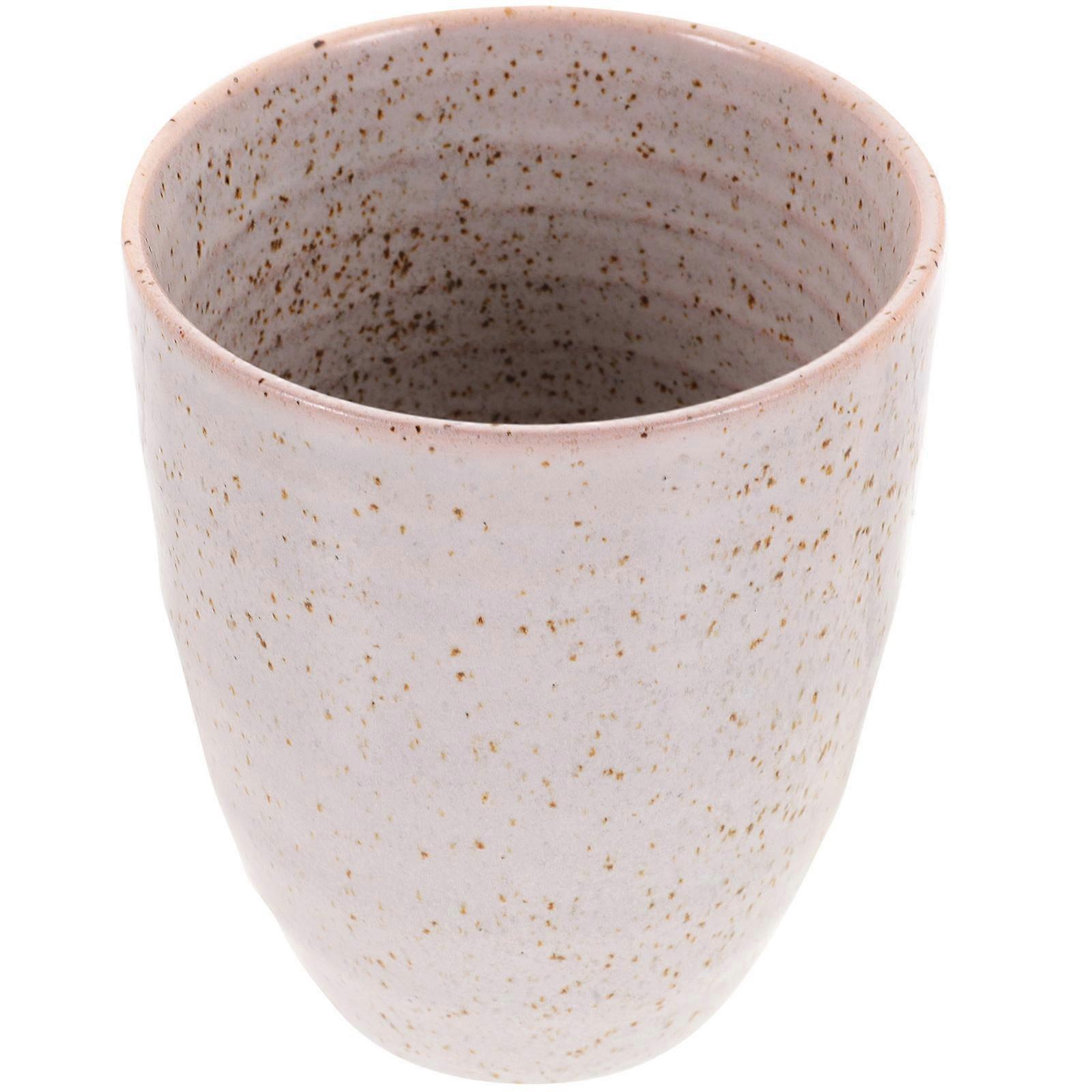 Ceramic Coffee Mug Portable Tea Cup Home Use Grey Stain Resistant 1Set