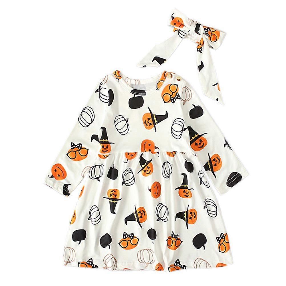 Pumpkin Pattern South Pumpkin Pattern Dress for Kids 1Pcs