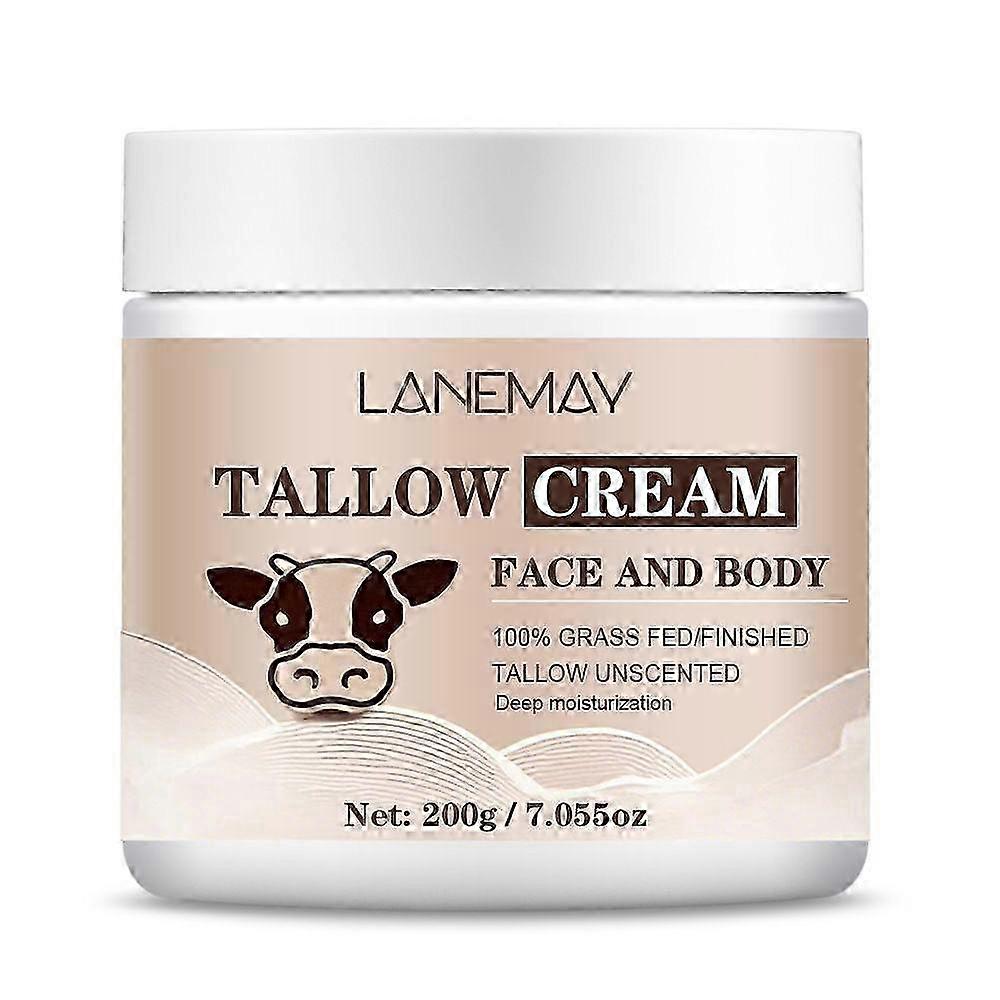 Grass-Fed Beef Tallow Face Body Moisturizer, Ultra-Hydrating Non-Greasy Formula, Organic Tallow Balm for Skin Hydration, Anti-Aging, and Sensitive Ski