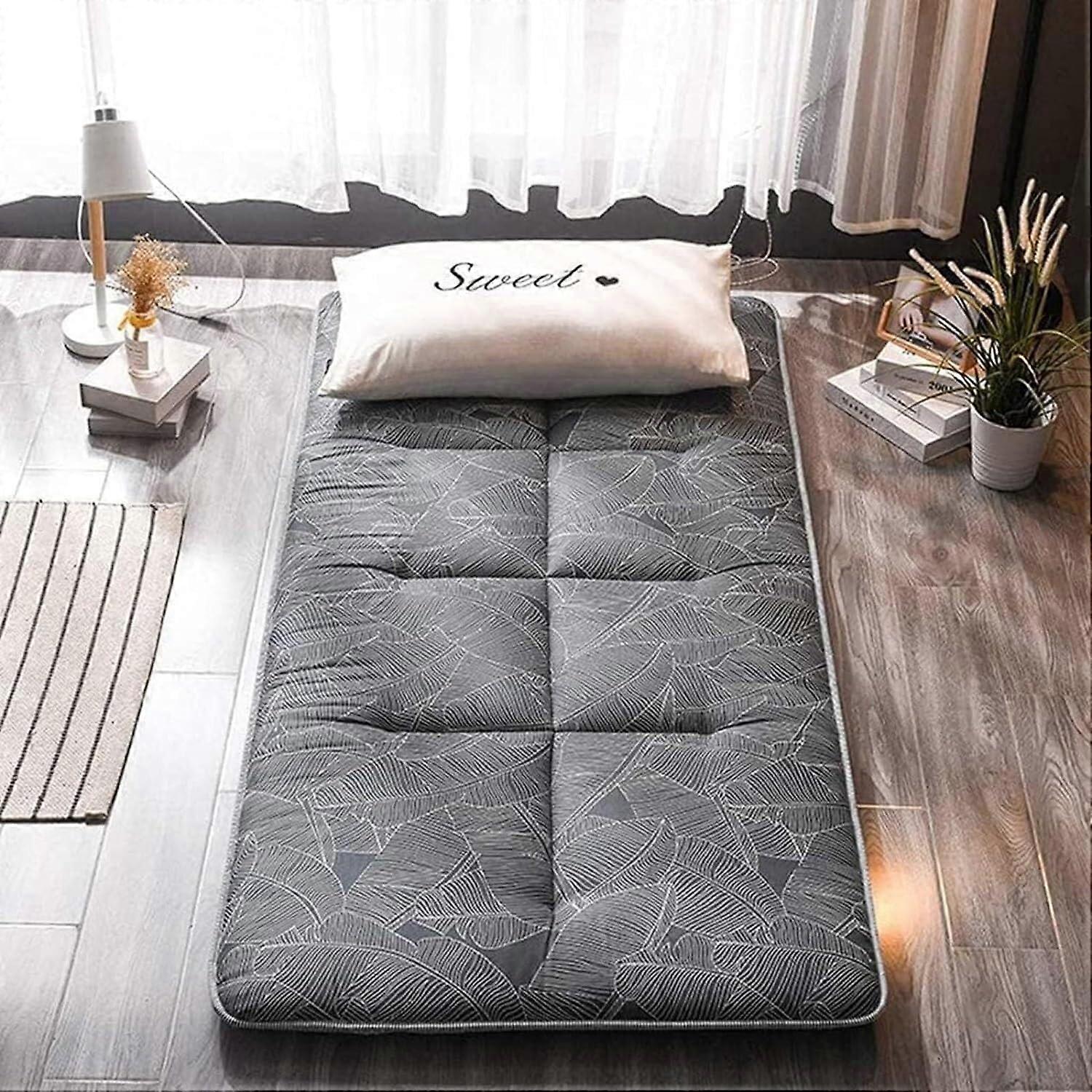 Portable Folding Floor Mattress Japanese Futon Roll Up Sleeping Mat For Guests Lounger Sofa Camping 90x200cm/100x200cm