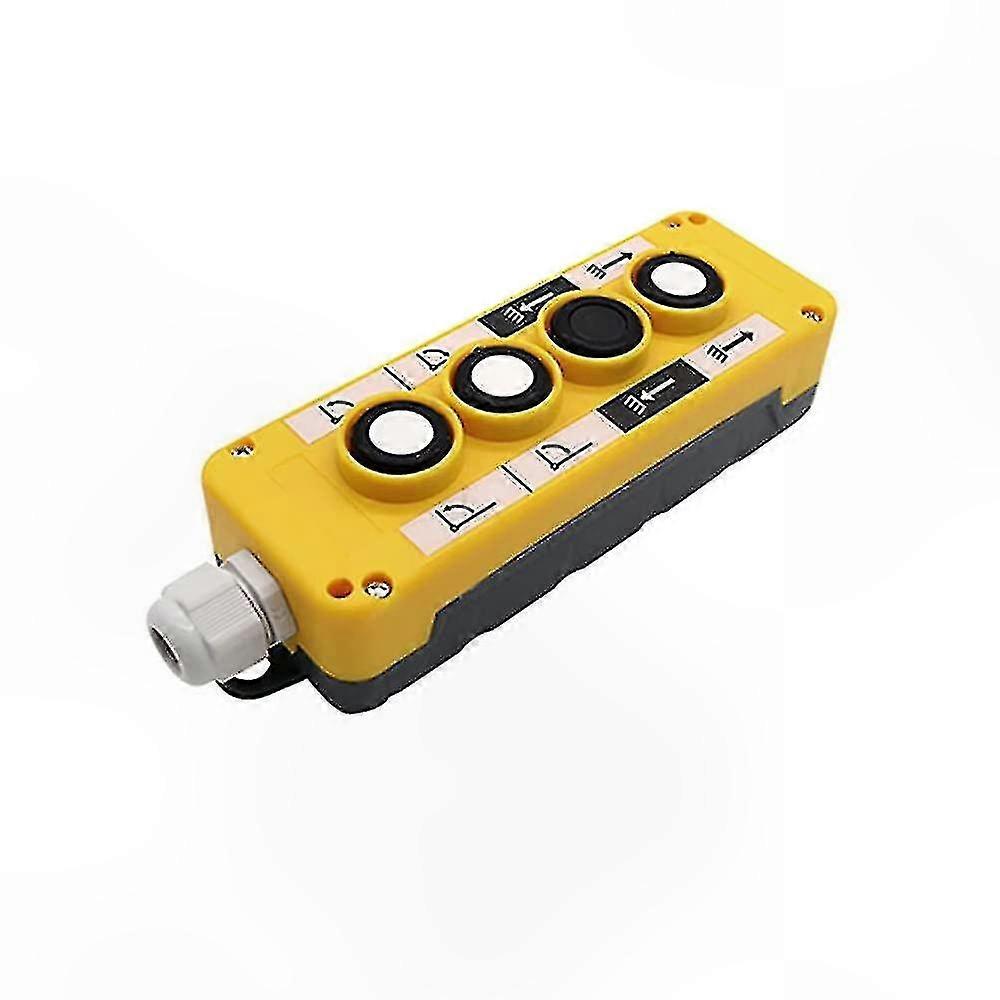 Industrial Crane Control Switch - 4 Button Up Down Operation for Electric Hoist Waterproof Pushbutton
