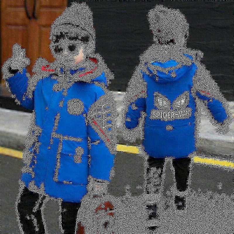 Barn Pojkar Spiderman Hooded Jacka Vinter Kappa Parka Ytterkläder 2025