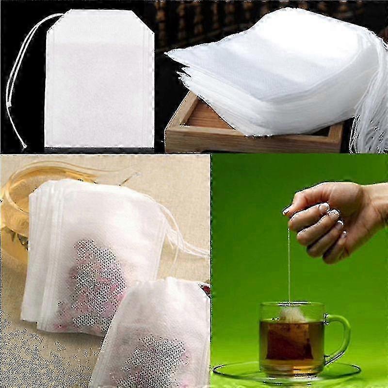 100 Pcs 5x7cm Empty Tea Bags Bags For Tea Bag With String Tea Infuser Non-woven Filter Teabags