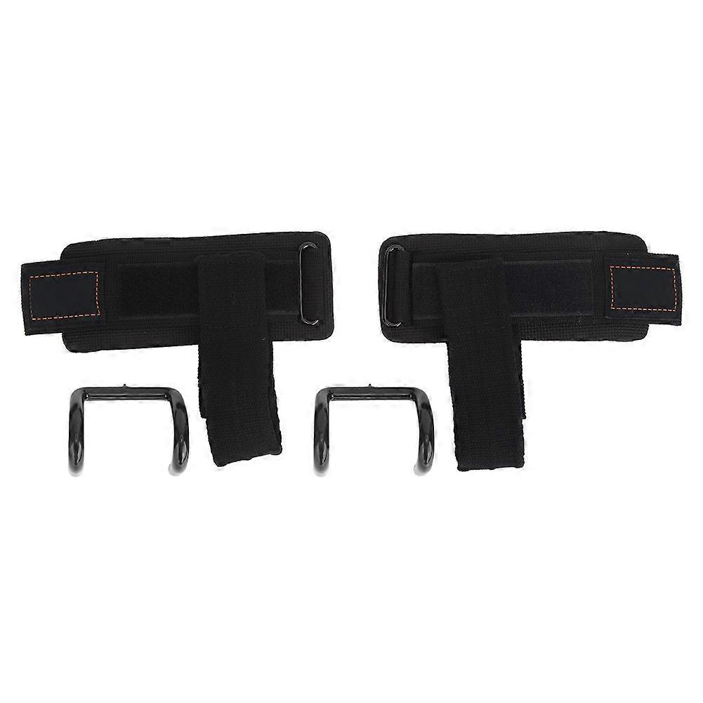 1Pair Workout Wrist Hooks Lifting Pull Up Strap Hooks Weightlifting Non-slip Grips Wristband Power Training