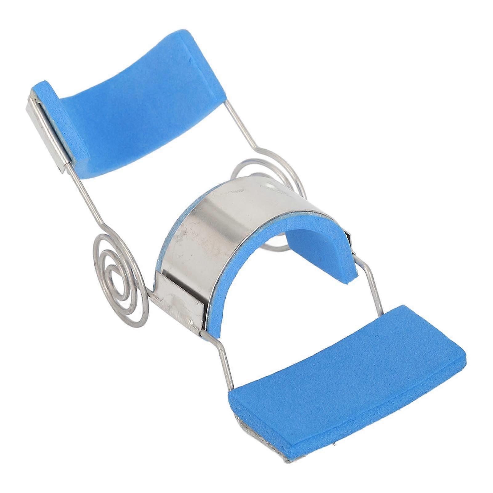 Finger Extension Splint Training Device Adjustable Coil Spring Finger Joint Correcting Straightening Fixation Splint Blue L