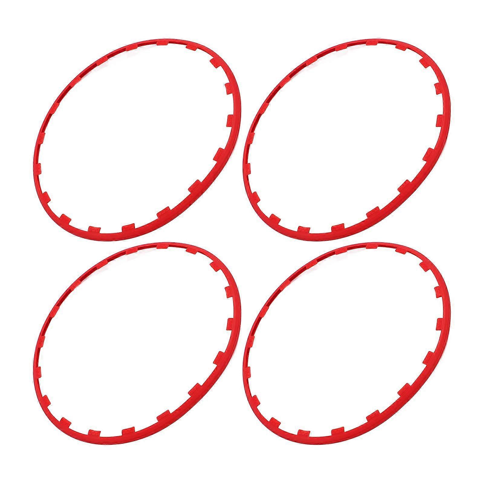 4PCS Wheel Rim Protection Ring Red Wheel Edge Trim Protector Ring Replacement For Tesla Model 3 2017 to 2023