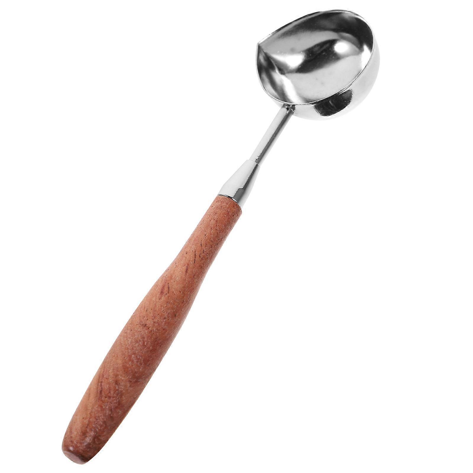 Sealing Wax Spoon Fire Wax Spoon for Seal Use with Round Wood Handle
