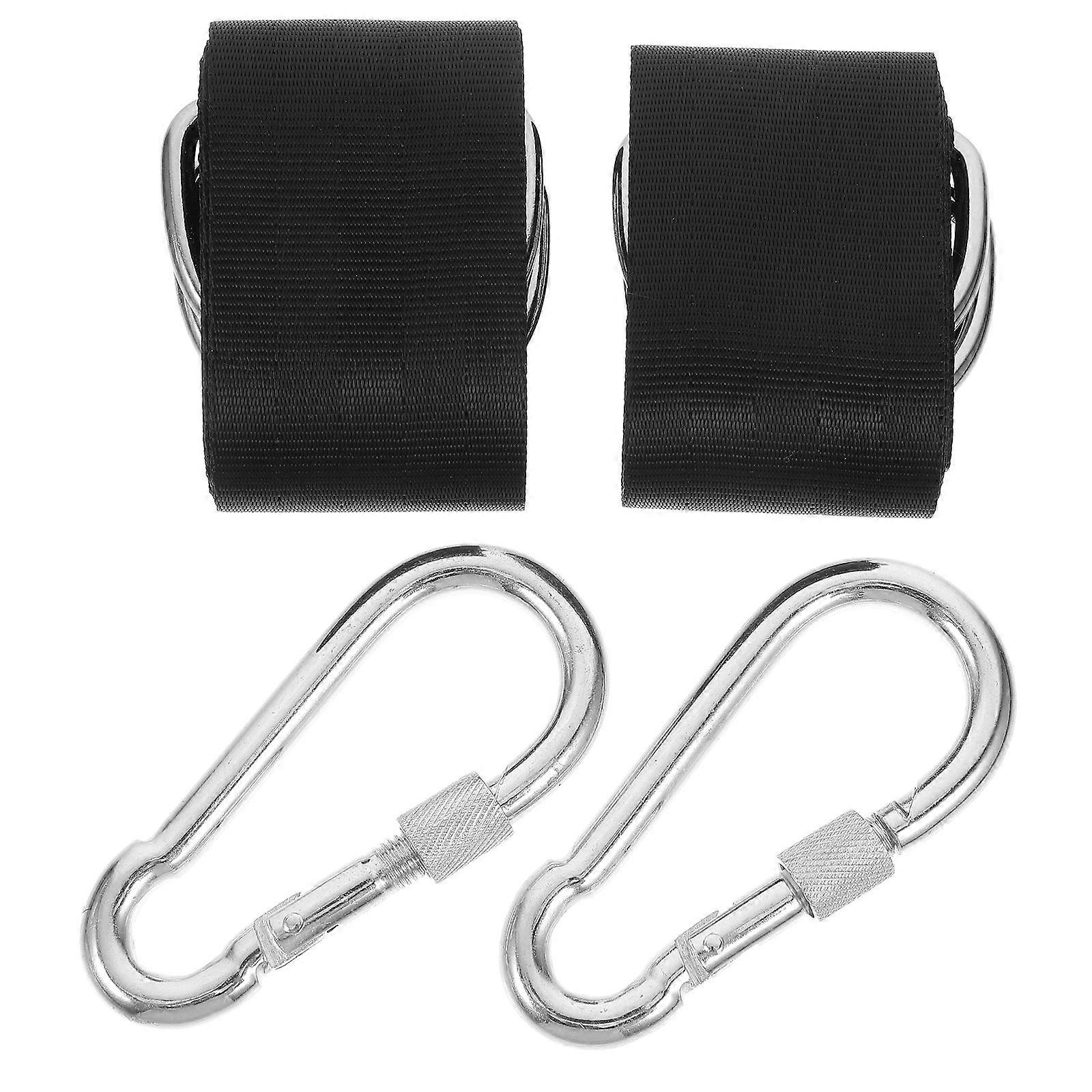 Swing Extension Connecting Strap For Outdoor Use 1 Set Of Multi-functional Gym Equipment Straps Black Reliable Connection