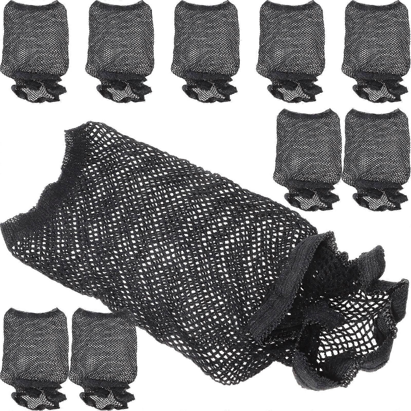 Wig Cap Mesh Dome for Wig Making 30Pcs Black Stretchy Elastic Fiber