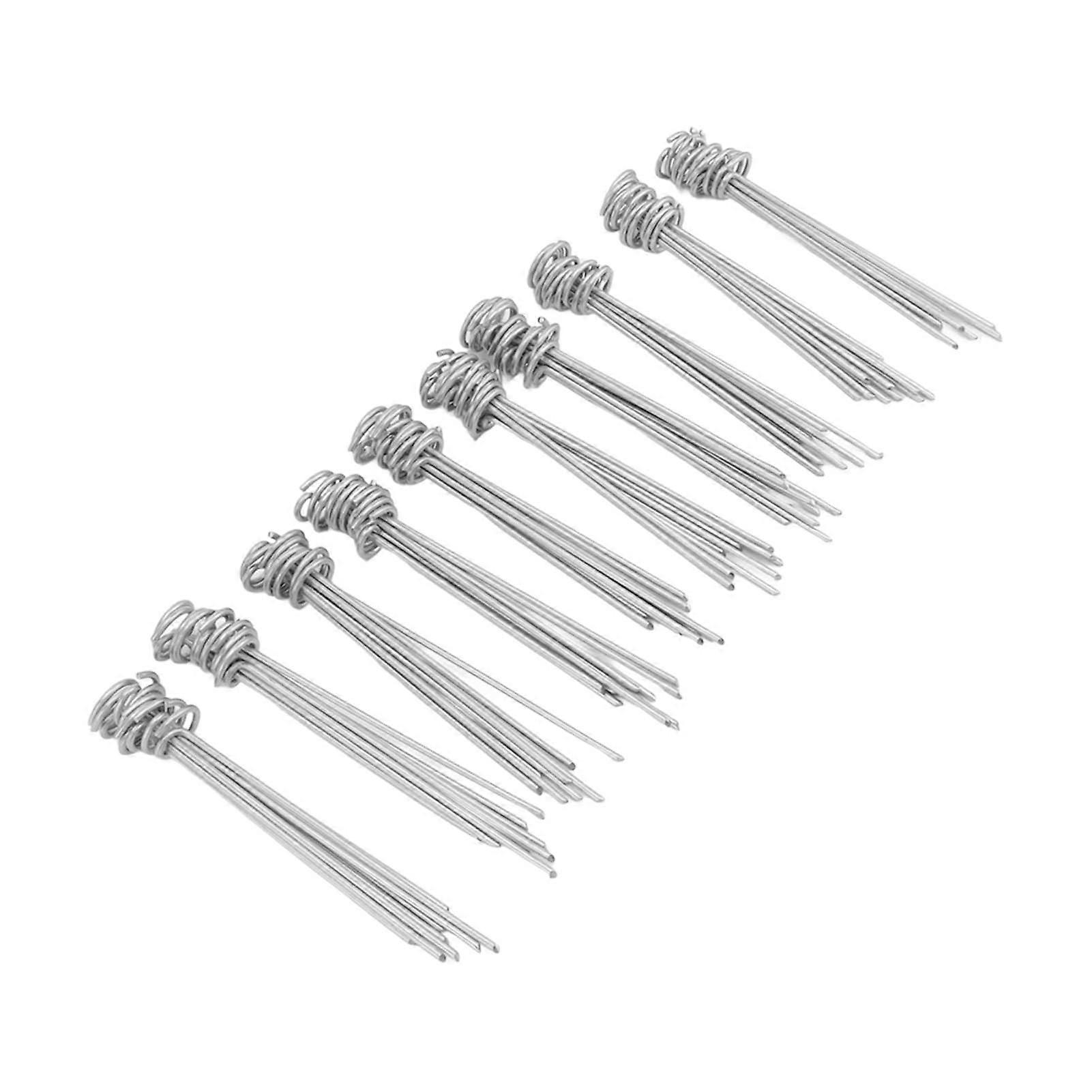 100PCS Galvanized Iron Ground Nails for Turf Stakes & Garden Use