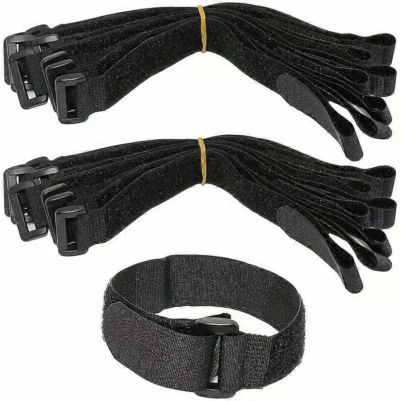 25/50pcs Adjustable Hook and Loop Cable Ties - Reusable Polyamide Fastening Straps for Cord Management
